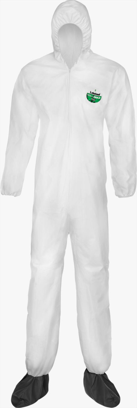 MicroMax® NS White Coverall with Attached Hood/Boots - Disposable Clothing